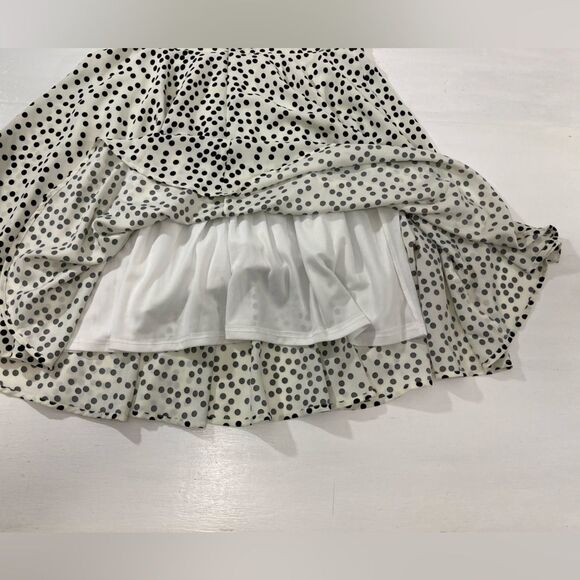 41 Hawthorn Dress Women’s L White Black Polka Dot Fit & Flare Sleeveless Chic - Picture 5 of 10